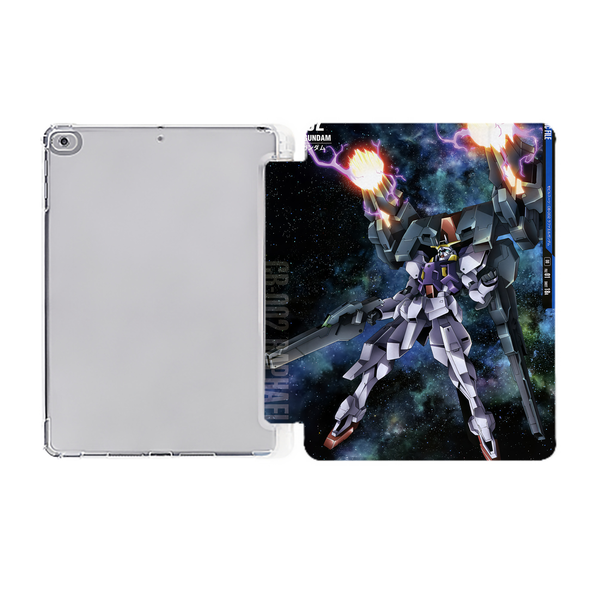 （画像用） 機動戦士ガンダム Mobile Suit Gundam IPad ケース ペン収納付き 三つ折りスタンド PUレザー×シリコン 対応機種9.5/10.5/10.9インチ